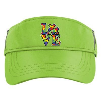 Love Autism Puzzle Piece Adult Drive Performance Visor