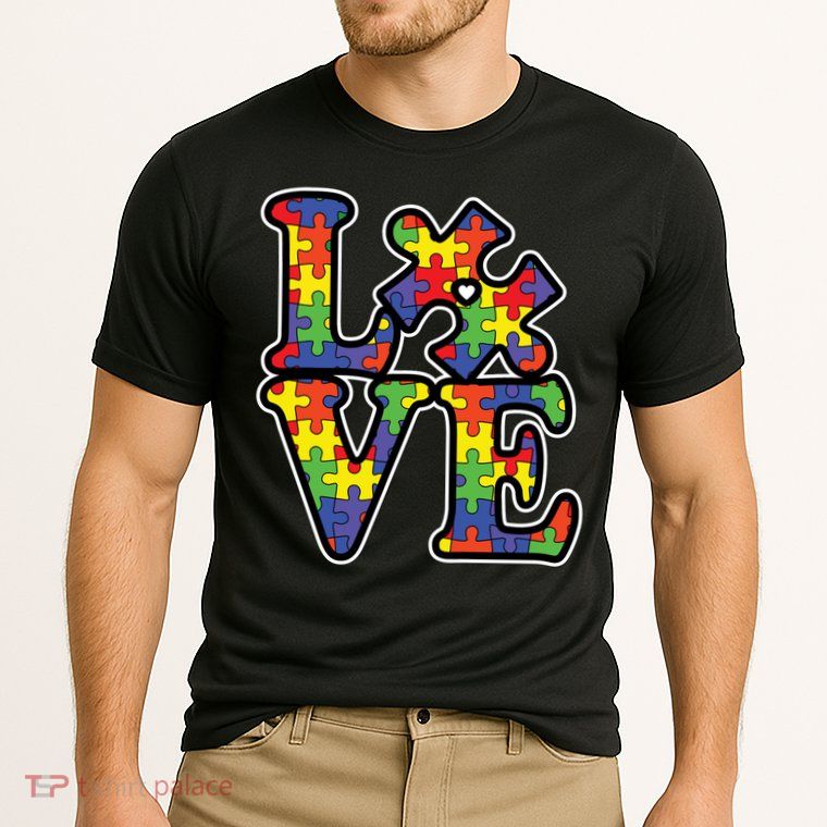 Love Autism Puzzle Piece Performance Shirt