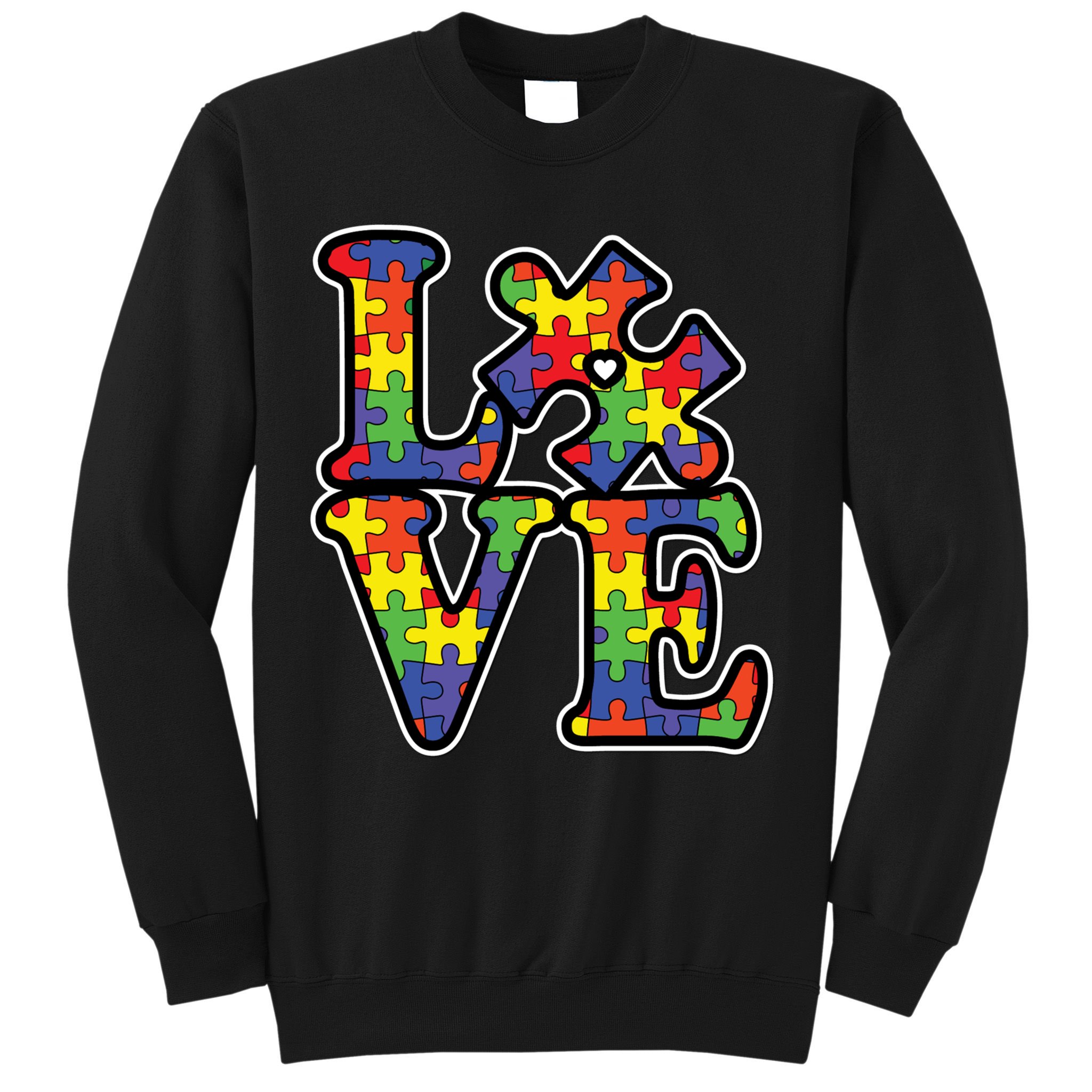 Love Autism Puzzle Piece Sweatshirt