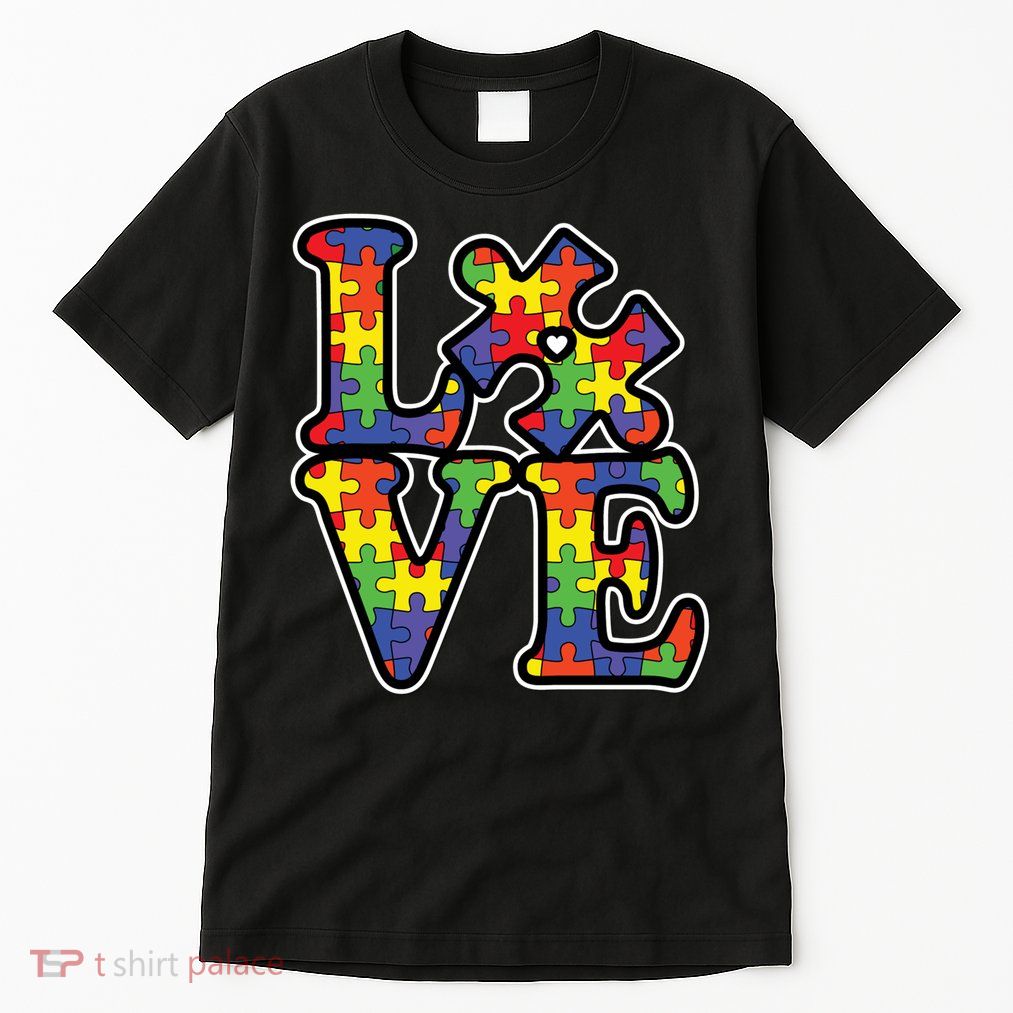 Love Autism Puzzle Piece Tall T-Shirt
