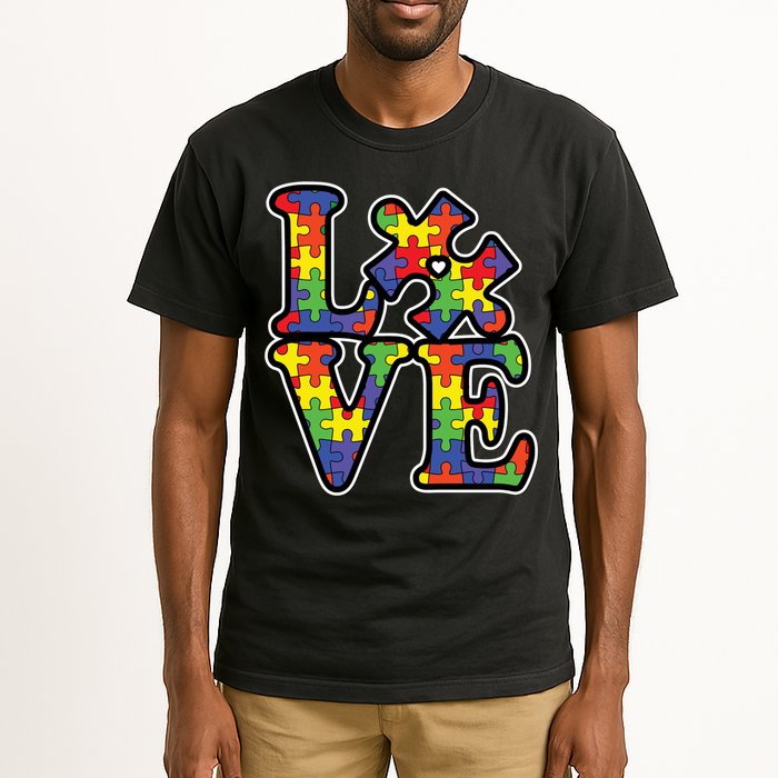 Love Autism Puzzle Piece Tall T-Shirt