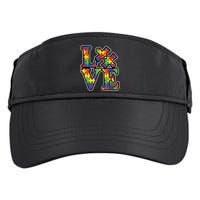 Love Autism Puzzle Piece Adult Drive Performance Visor