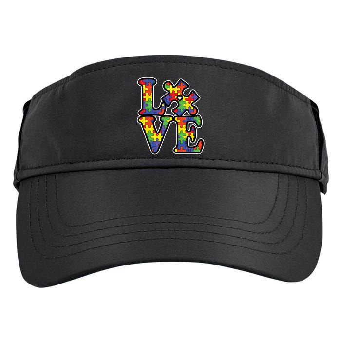 Love Autism Puzzle Piece Adult Drive Performance Visor