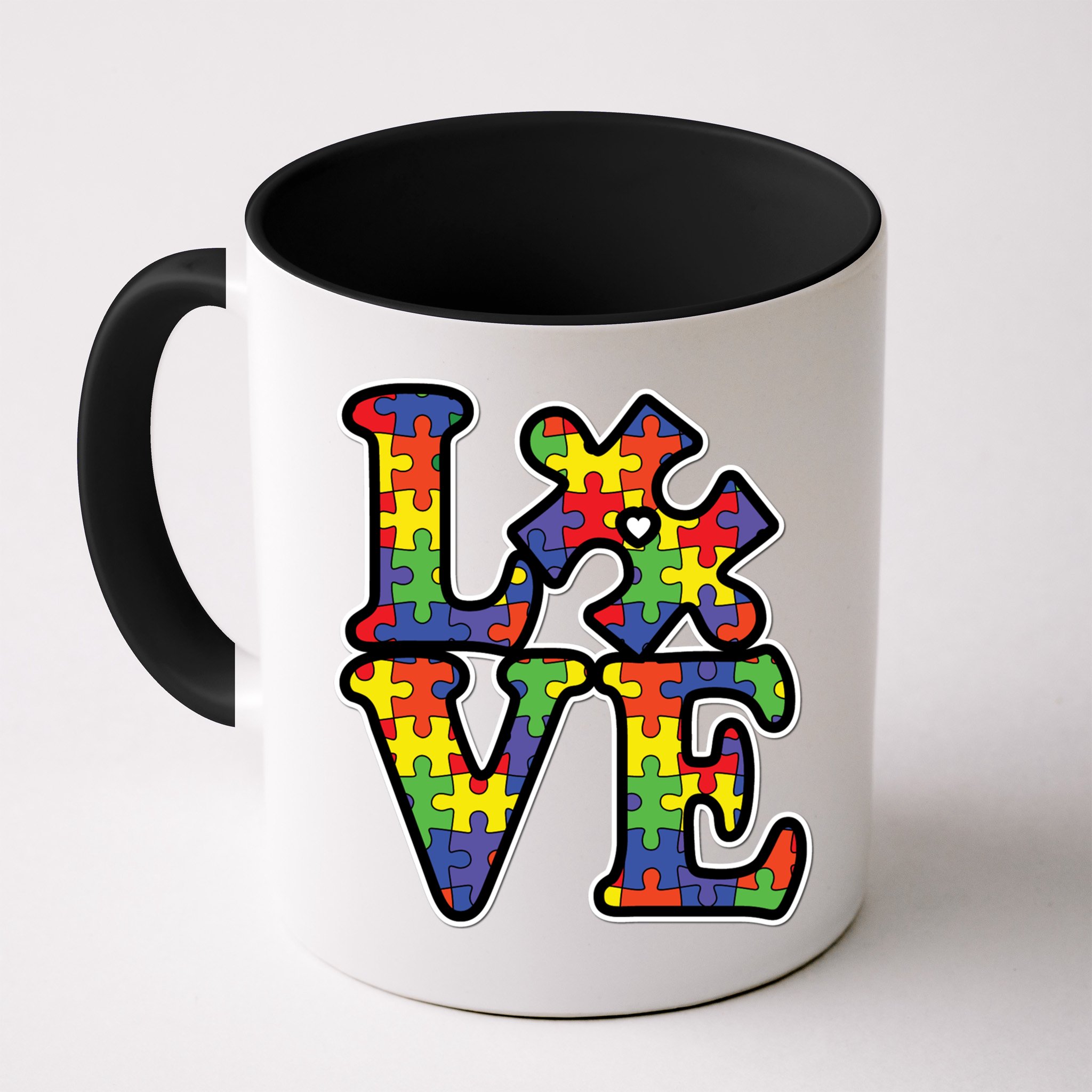 Love Autism Puzzle Piece Mug