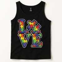 Love Autism Puzzle Piece Tank Top