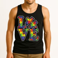Love Autism Puzzle Piece Tank Top