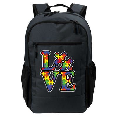 Love Autism Puzzle Piece Daily Commute Backpack