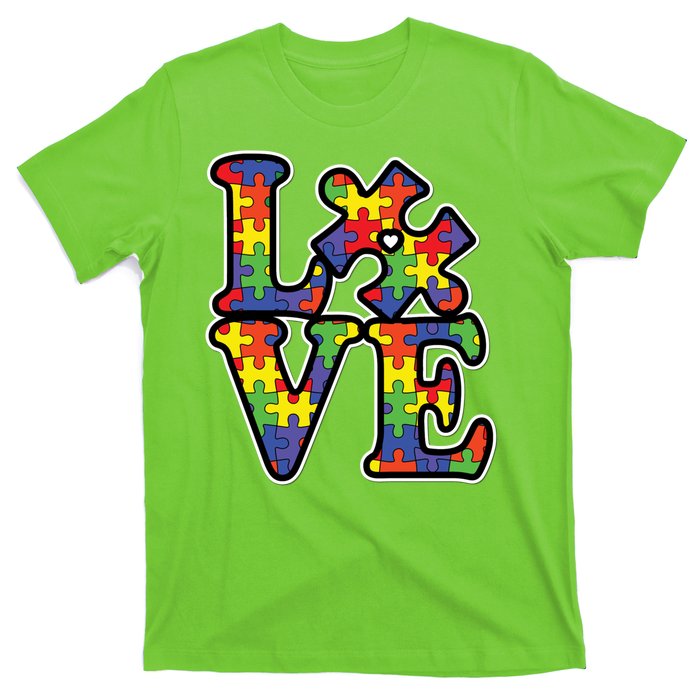 Love Autism Puzzle Piece T-Shirt