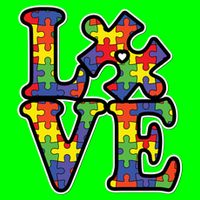 Love Autism Puzzle Piece Poster