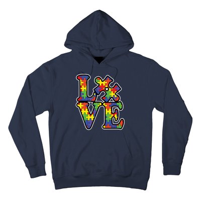 Love Autism Puzzle Piece Hoodie