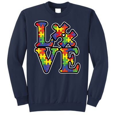 Love Autism Puzzle Piece Sweatshirt