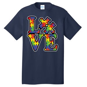 Love Autism Puzzle Piece Tall T-Shirt