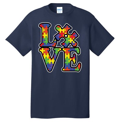 Love Autism Puzzle Piece Tall T-Shirt