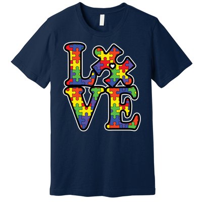 Love Autism Puzzle Piece Premium T-Shirt