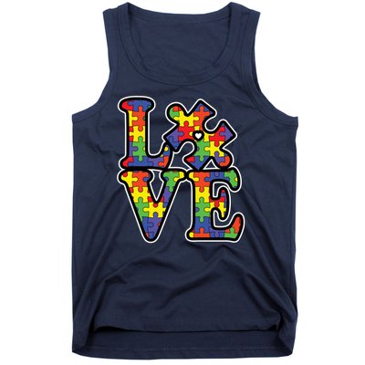 Love Autism Puzzle Piece Tank Top