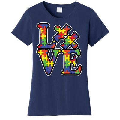 Love Autism Puzzle Piece Women's T-Shirt