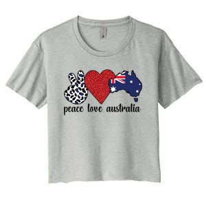 Love Australia Proud Australian Flag Australian Roots Gift Women's Crop Top Tee