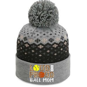 Loud And Proud Ball Mom Leopard Softball Basketball Mom Gift The Baniff Cuffed Pom Beanie