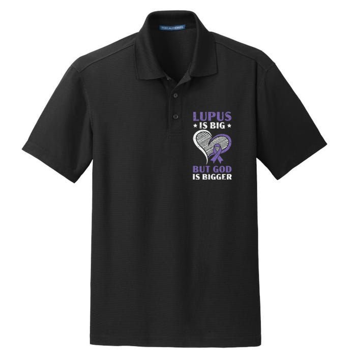 Lupus Awareness Purple Ribbon SLE Autoimmune Disease Dry Zone Grid Polo