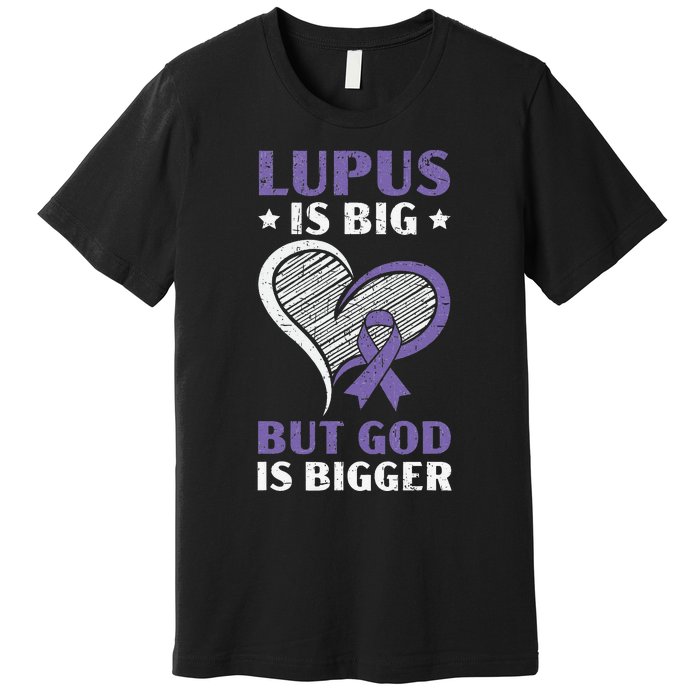 Lupus Awareness Purple Ribbon SLE Autoimmune Disease Premium T-Shirt