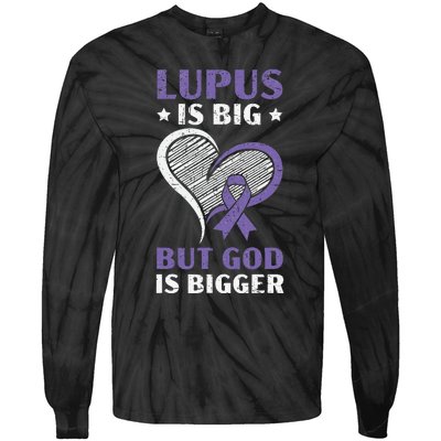 Lupus Awareness Purple Ribbon SLE Autoimmune Disease Tie-Dye Long Sleeve Shirt