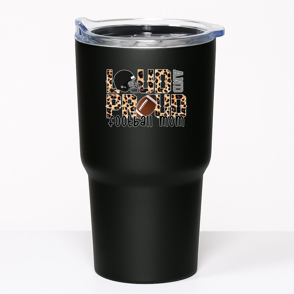 Loud And Proud Football Mom Tumbler