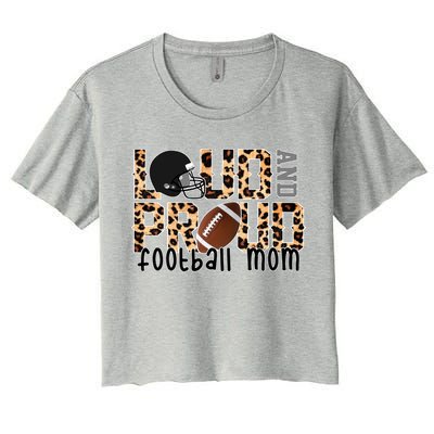 Loud And Proud Football Mom Women's Crop Top Tee