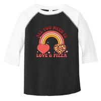 Love And Pizza Retro Valentine Gift For Valentine Day Toddler Fine Jersey T-Shirt