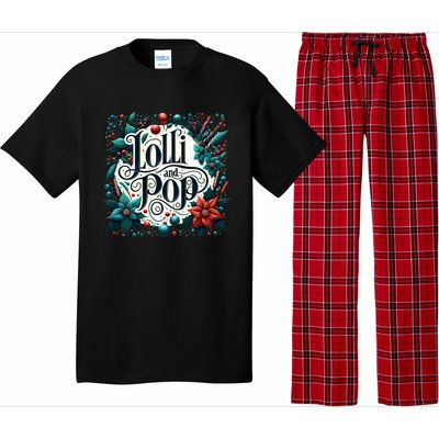 Lolli And Pop Lolly Christmas Holly Poinsettia Gift Pajama Set