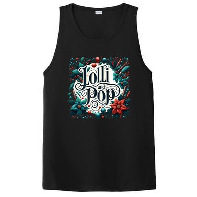 Lolli And Pop Lolly Christmas Holly Poinsettia Gift PosiCharge Competitor Tank