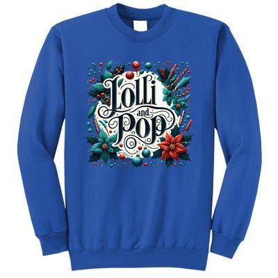 Lolli And Pop Lolly Christmas Holly Poinsettia Gift Sweatshirt