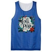 Lolli And Pop Lolly Christmas Holly Poinsettia Gift Mesh Reversible Basketball Jersey Tank