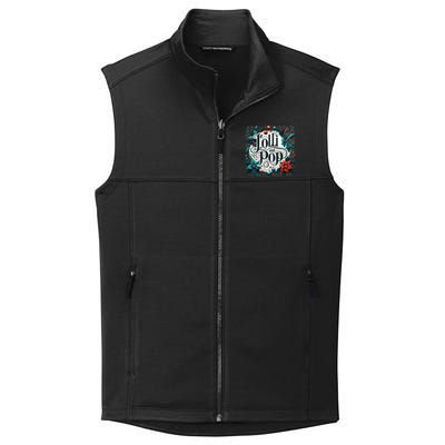 Lolli And Pop Lolly Christmas Holly Poinsettia Gift Collective Smooth Fleece Vest