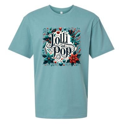 Lolli And Pop Lolly Christmas Holly Poinsettia Gift Sueded Cloud Jersey T-Shirt