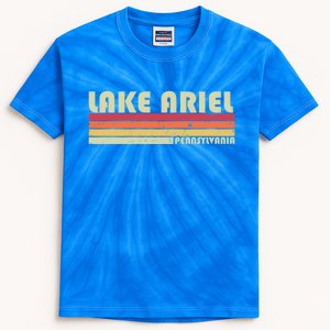 Lake Ariel Pennsylvania Funny Fishing Camping Summer Gift Kids Tie-Dye T-Shirt