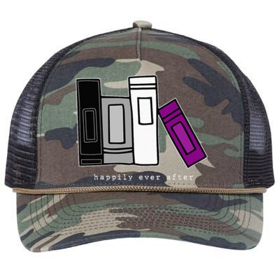 LGBTQ Asexual Pride Books LGBTQIA Pride Month Asexual Retro Rope Trucker Hat Cap