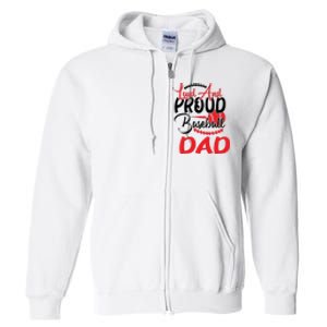 Loud And Proud Baseball Dad For Family Matching Father's Day Full Zip Hoodie