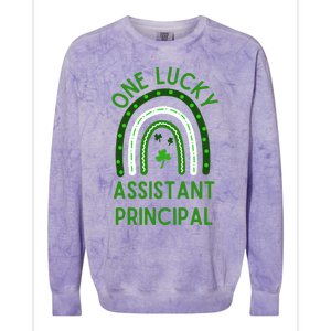 Lucky Assistant Principal Gift St Patricks Assistant Principal Gift Colorblast Crewneck Sweatshirt