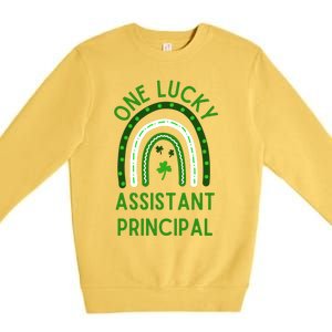 Lucky Assistant Principal Gift St Patricks Assistant Principal Gift Premium Crewneck Sweatshirt