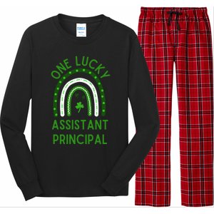 Lucky Assistant Principal Gift St Patricks Assistant Principal Gift Long Sleeve Pajama Set