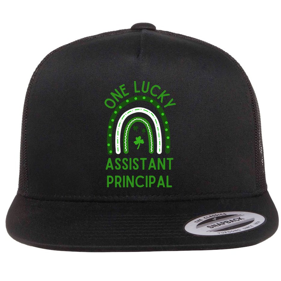 Lucky Assistant Principal Gift St Patricks Assistant Principal Gift Flat Bill Trucker Hat