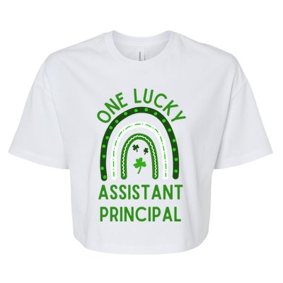 Lucky Assistant Principal Gift St Patricks Assistant Principal Gift Bella+Canvas Jersey Crop Tee