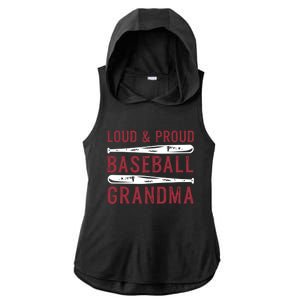 Loud And Proud Baseball Grandma Gift Ladies PosiCharge Tri-Blend Wicking Draft Hoodie Tank