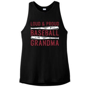 Loud And Proud Baseball Grandma Gift Ladies PosiCharge Tri-Blend Wicking Tank