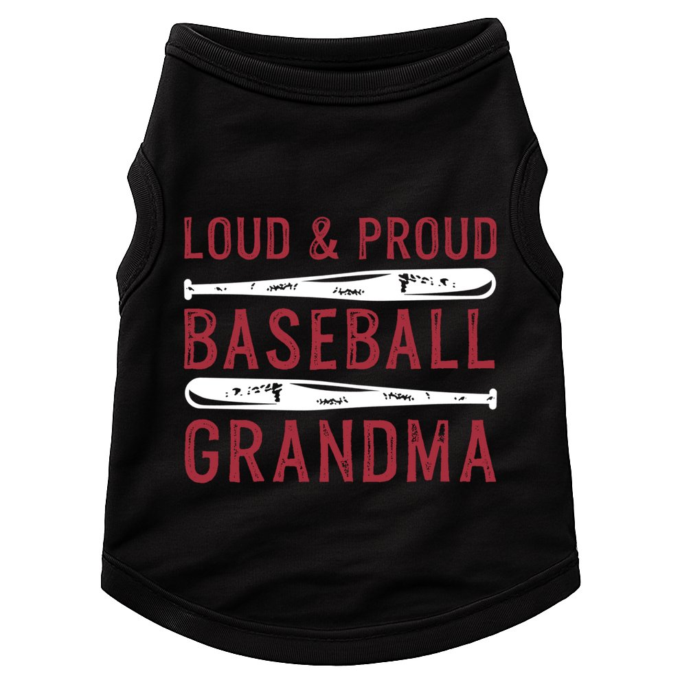 Loud And Proud Baseball Grandma Gift Doggie Tank