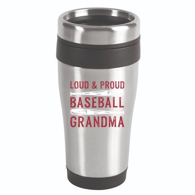 Loud And Proud Baseball Grandma Gift 16oz Travel Tumbler