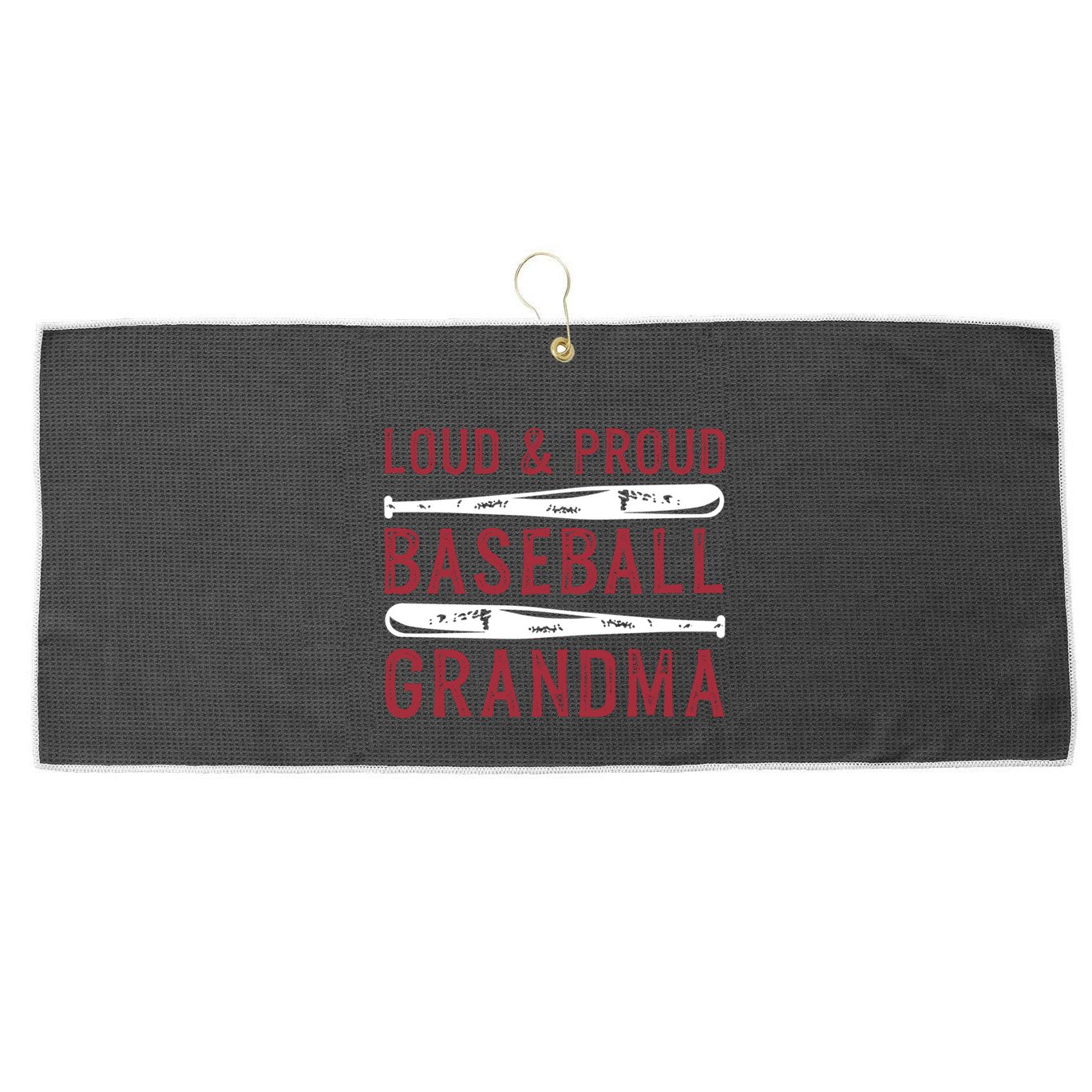 Loud And Proud Baseball Grandma Gift Large Microfiber Waffle Golf Towel