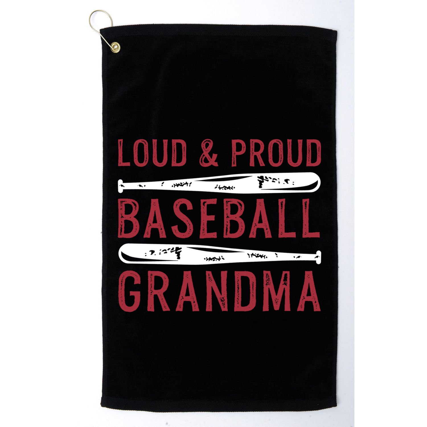 Loud And Proud Baseball Grandma Gift Golf Towel