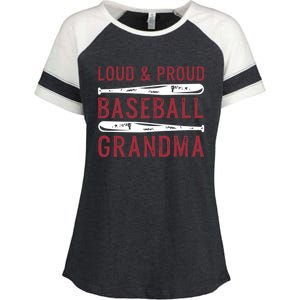 Loud And Proud Baseball Grandma Gift Enza Ladies Jersey Colorblock Tee