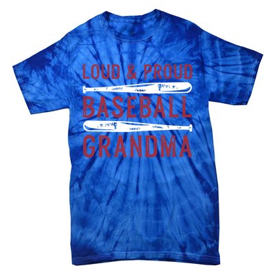 Loud And Proud Baseball Grandma Gift Tie-Dye T-Shirt